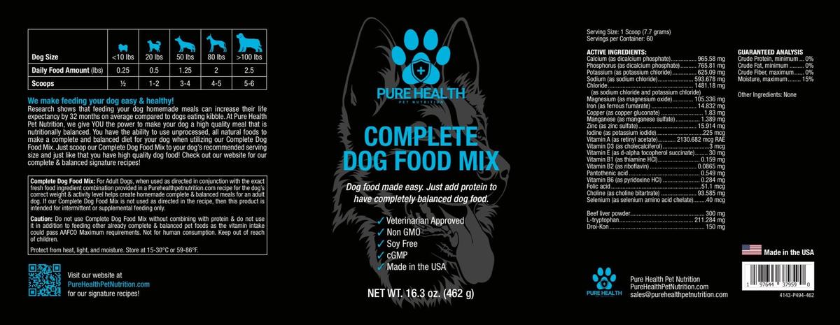 Pure Health Complete Dog Food Vitamin Mix